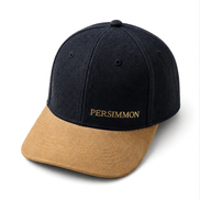 Black and brown cap with 'Persimmon' logo on a white background.