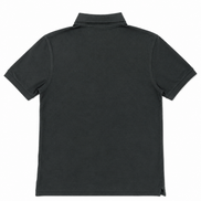 Dark green polo shirt on a white background