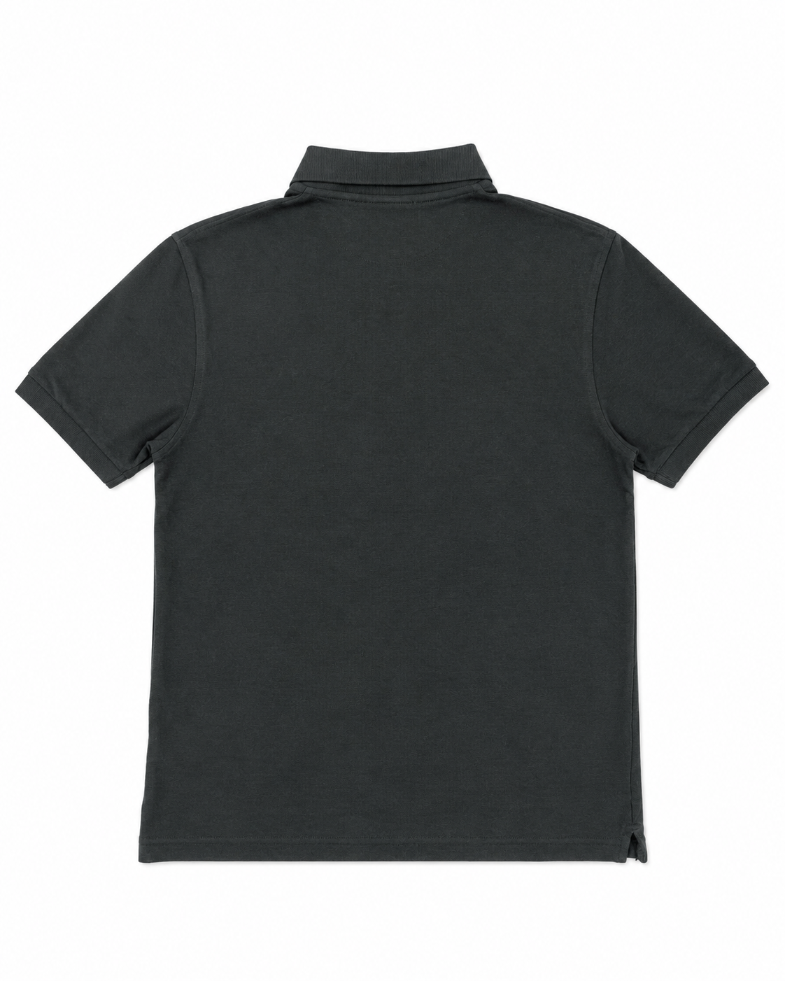 Dark green polo shirt on a white background