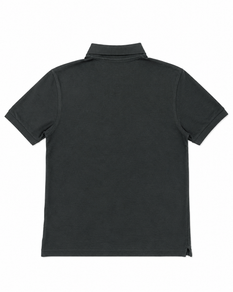 Dark green polo shirt on a white background