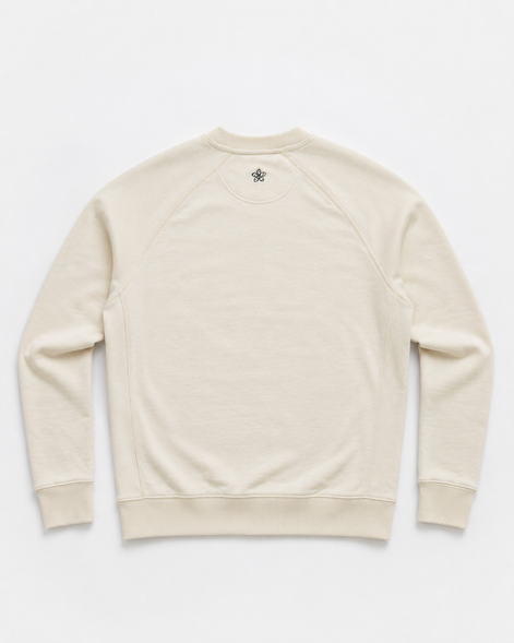 Cream sweatshirt on a white background