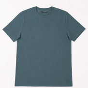Plain green t-shirt on a white background