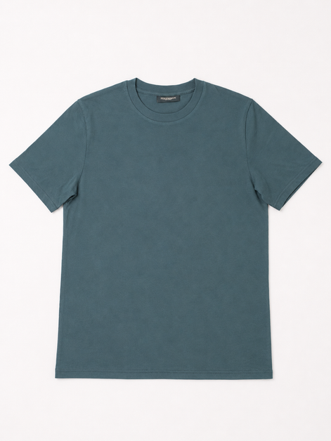 Plain green t-shirt on a white background